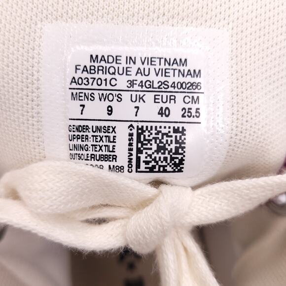 Converse All Star Athletic Sneaker Shoe Womens Size 9 Mens Size 7 A03701C Purple - Picture 10 of 10